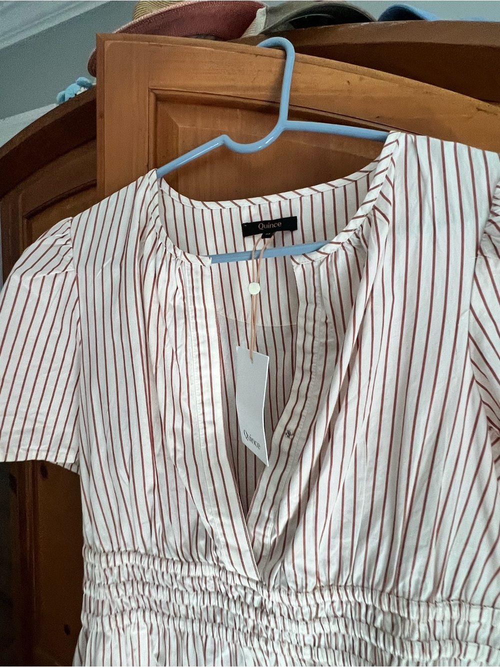 New with tags Quince 100% Organic Cotton Poplin Tiered Mini Dress. - Picture 2 of 4